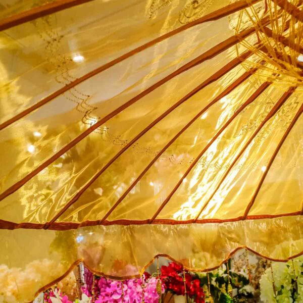 PYGT404-1L Payung Transparent 1 Layer Pair - Gold - Image 4