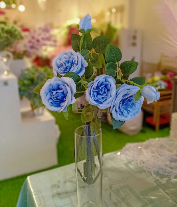 APR908L Prickly Roses Baby Blue