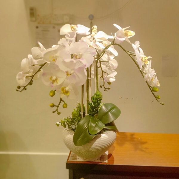 GBO101L Artificial White Orchid