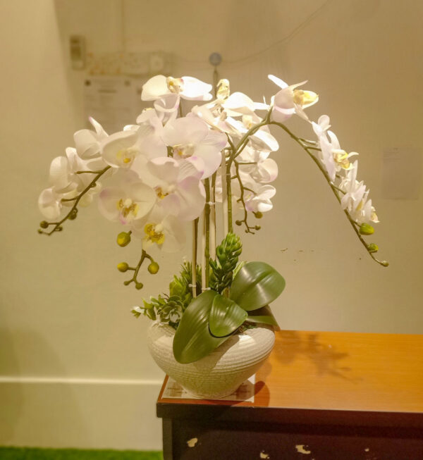GBO101L Artificial White Orchid