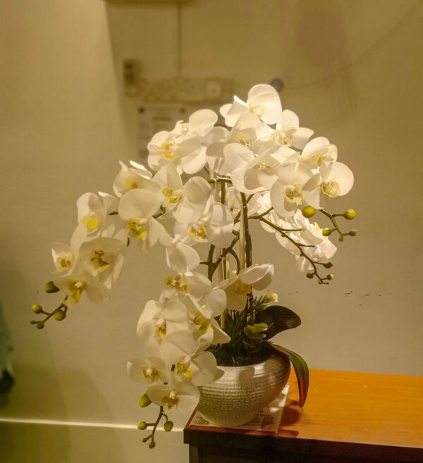 GBO101L4 Artificial Orchid 4 - White