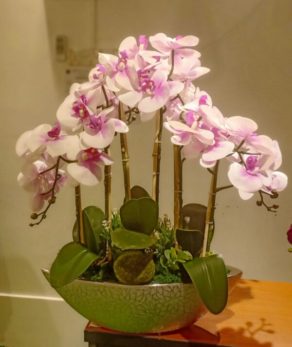 GBO104L2 Artificial Orchid 2 - White Purple
