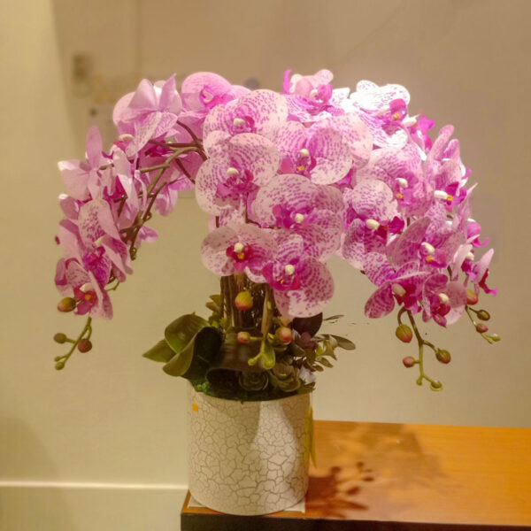 GBO603L3 Purple Polkadot Artificial Orchid
